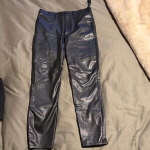 Black leather Abercrombie & Fitch skinny pants